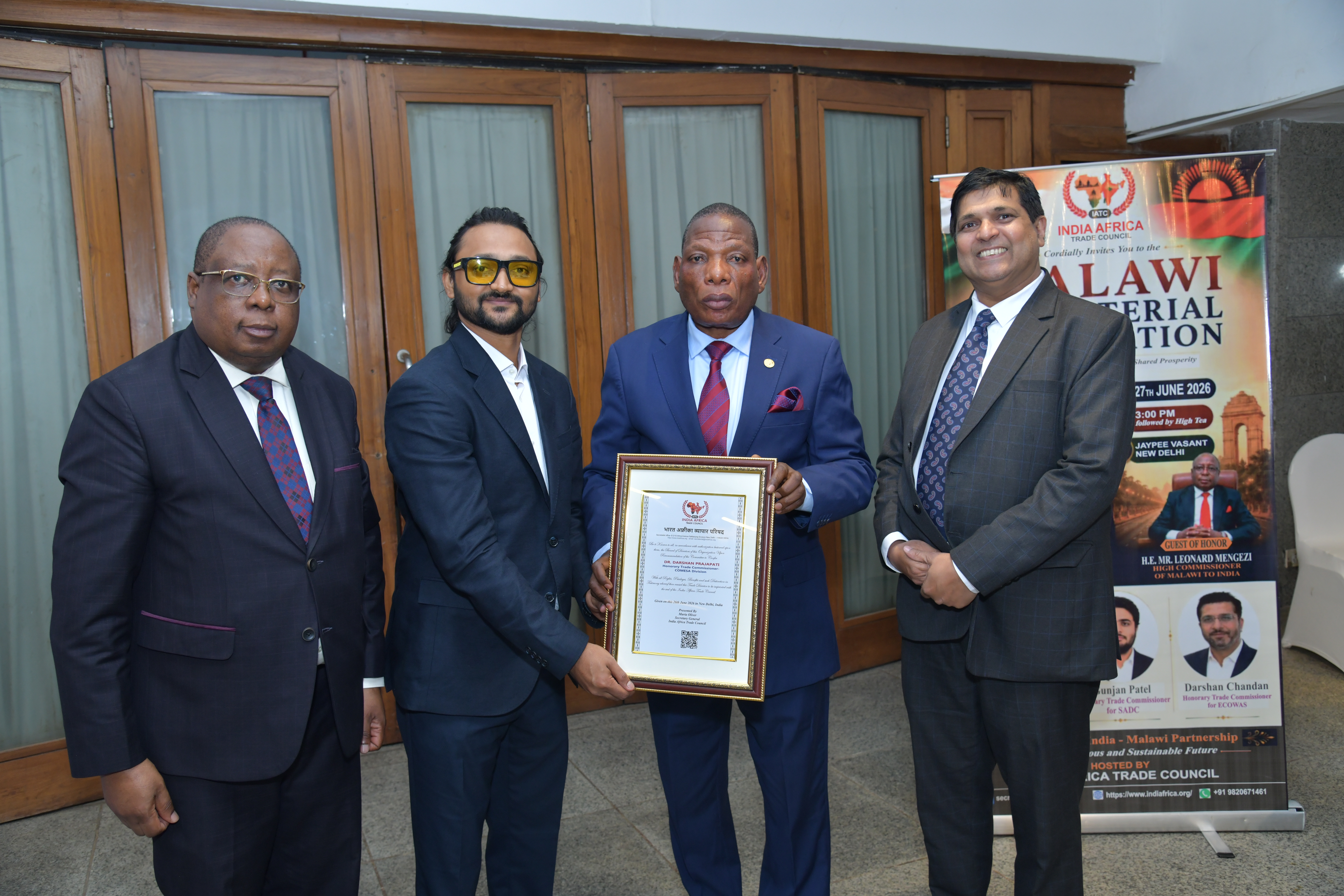 India Africa Trade Council Appoints Darshan Prajapati as Honorary Trade Commissioner – COMESA During Malawi Ministerial Delegation Meet